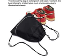 Drawstring Basketball Backpack For Boys Foldable Soccer Backpack Gym Bag Sports Bag Detachable Mesh Volleyball Baseball Yoga Black