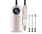 Electric Nail Drills Rechargeable 45000 RPM Nail Filer Machine With LCD Display 2 Rotations for Acrylic Nails Gel Nails Manicure - Champagne Gold