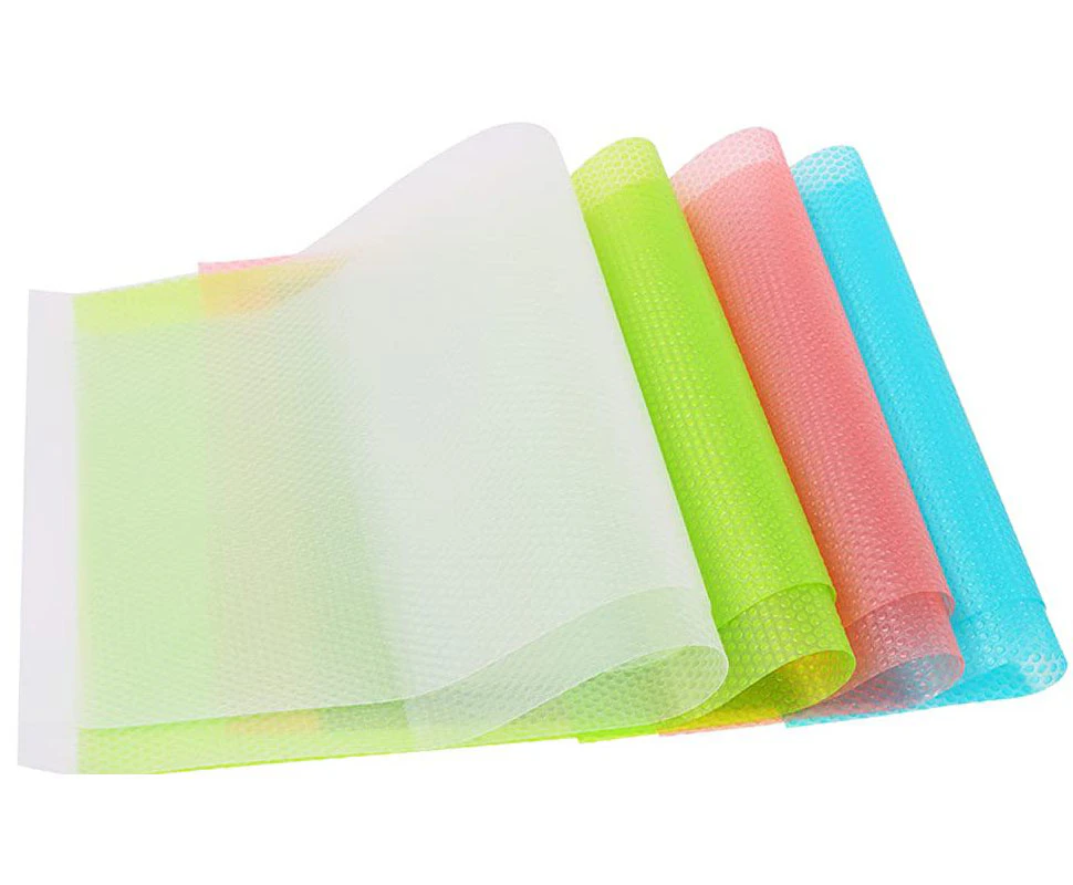 8Pcs Antibacterial Refrigerator Mat Moisture And Odor Non-Slip Washable And Diy Cut To Size Refrigerator Mat