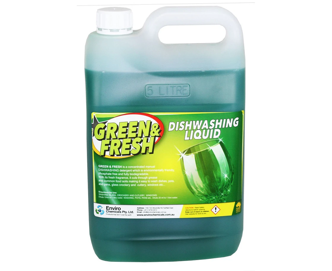 Enviro Chemicals Green & Fresh Dishwashing Liquid 5 Litres