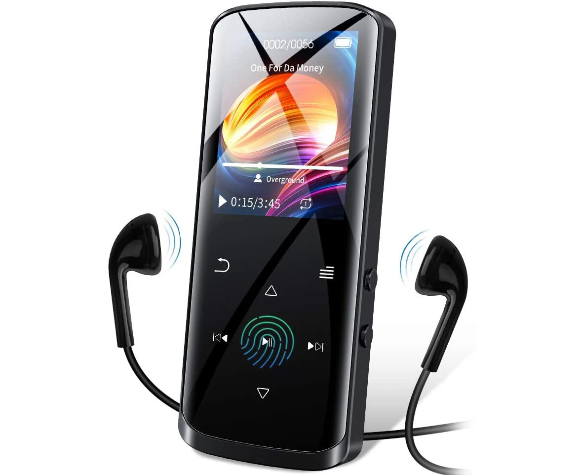 MP3 Player 16GB MP3 Player with Bluetooth 5.0 Built-in Speaker Portable HiFi Music Playback with Lossless Sound