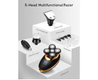 Electric Shavers - 5 In 1 Bald Head Shavers,Cordless USB Rechargeable Rotary Razor Multifunctional Grooming Kit