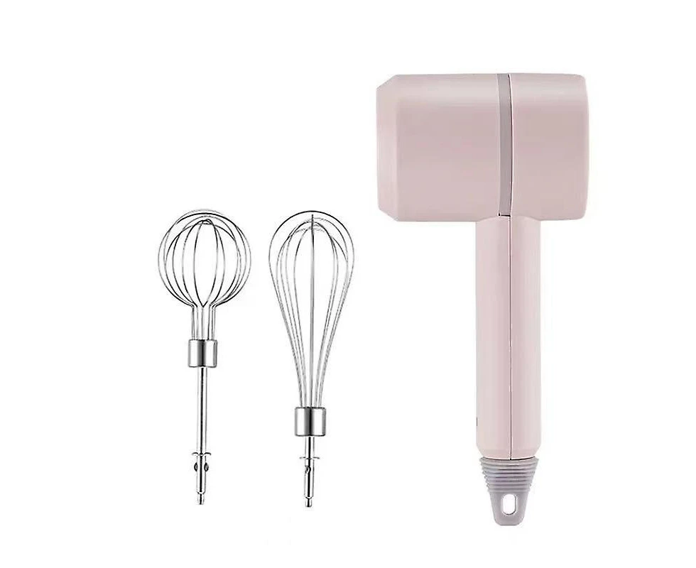 Household Cordless Electric Hand Mixer, Usb Rechargeable Hand-held Whisk, Kitchen Baking, Light And Portable (1set,pink)