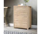 Bedroom 5 Drawers Tallboy Dresser Table Bedroom Storage Cabinet