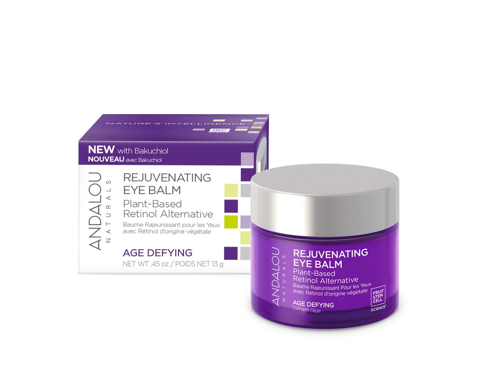 Andalou Naturals, Rejuvenating Eye Balm, Plant-Based Retinol Alternative, Age Defying 13g