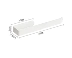 Holder Wall Mount Kitchen Paper Towel Rack Aluminum Matte Bathroom Towel Rack,28cm White