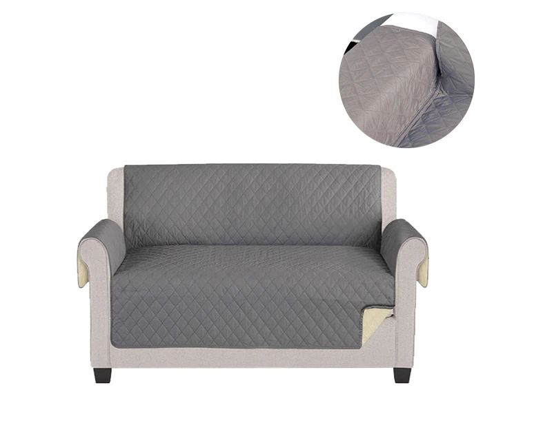 Sofa Slipcover Reversible Sofa Cover Water Resistant Couch Cover-Dark gray130x195cm