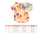 Dog Fruit Print Shirt Breathable Cool Fashionable Cute Pet Clothes For Spring Summer S