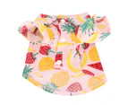 Dog Fruit Print Shirt Breathable Cool Fashionable Cute Pet Clothes For Spring Summer S