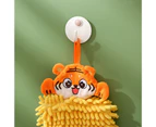 Hand Hanging Towel Cartoon Hangable Thickened Water Absorption Chenille Household Kitchen Handball Towels for Kitchen - Orange