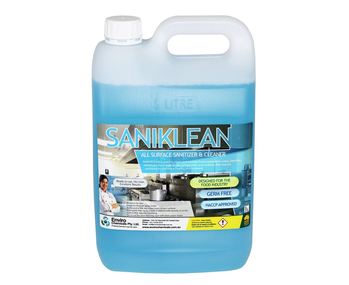 Enviro Chemicals Saniklean Cleans and Sanitises 5 Litres