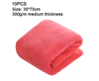 Salon Hair Towels 10 Pack - Fast Drying Towel for Hair, Hands, Face Use at Home, Salon, Spa, Barber rose red
