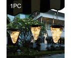 Solar Lantern DIY Craft Art Hanging Lights Led With Handle Outdoor For Garden-Warm White