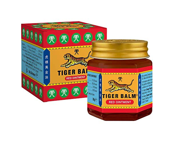 Tiger Balm Red Ointment 30g - Temporary Relief from minor Muscular Aches and Pains - Catch