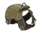 Pet Military Harness Chest Back Velvet Material Suitable For Large And Mediumsized Dogs(M )