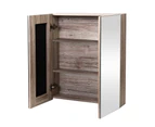 Bathroom Mirror Cabinet Vanity Medicine Shave Wooden Natural 600mm x720mm