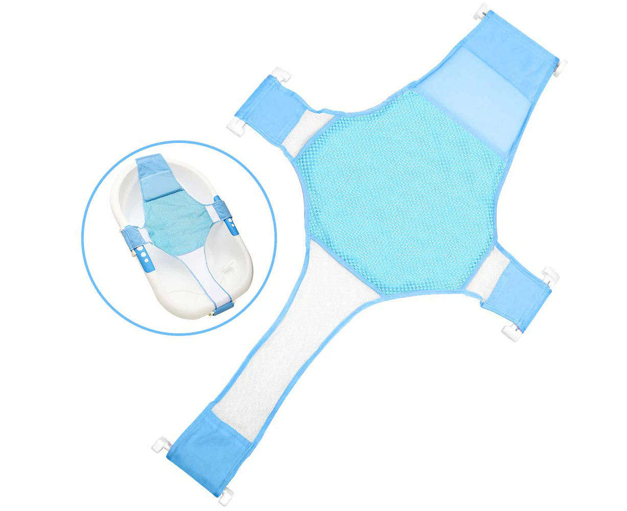 Newborn Baby Bath Seat Support Net Bathtub Sling Shower Mesh Bathing Cradle Rings for Tub