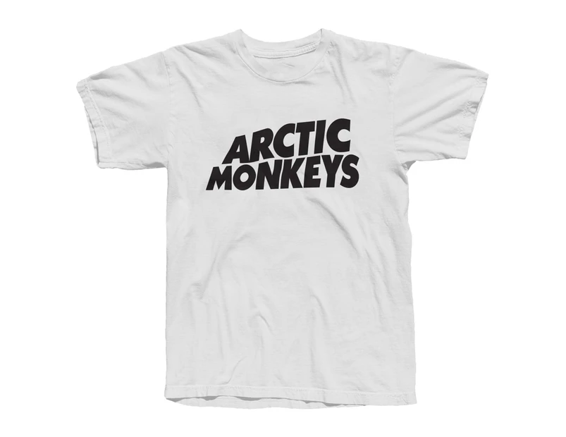 Arctic Monkeys 'CLASSIC LOGO' WHITE T-SHIRT - White