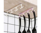 Mbg Kitchen Utensil Cup Holder Rack Under Shelf Board Hook Cupboard Hanger Organizer-Grey - Grey