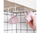 Mbg Kitchen Utensil Cup Holder Rack Under Shelf Board Hook Cupboard Hanger Organizer-Grey - Grey