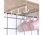 Mbg Kitchen Utensil Cup Holder Rack Under Shelf Board Hook Cupboard Hanger Organizer-Grey - Grey