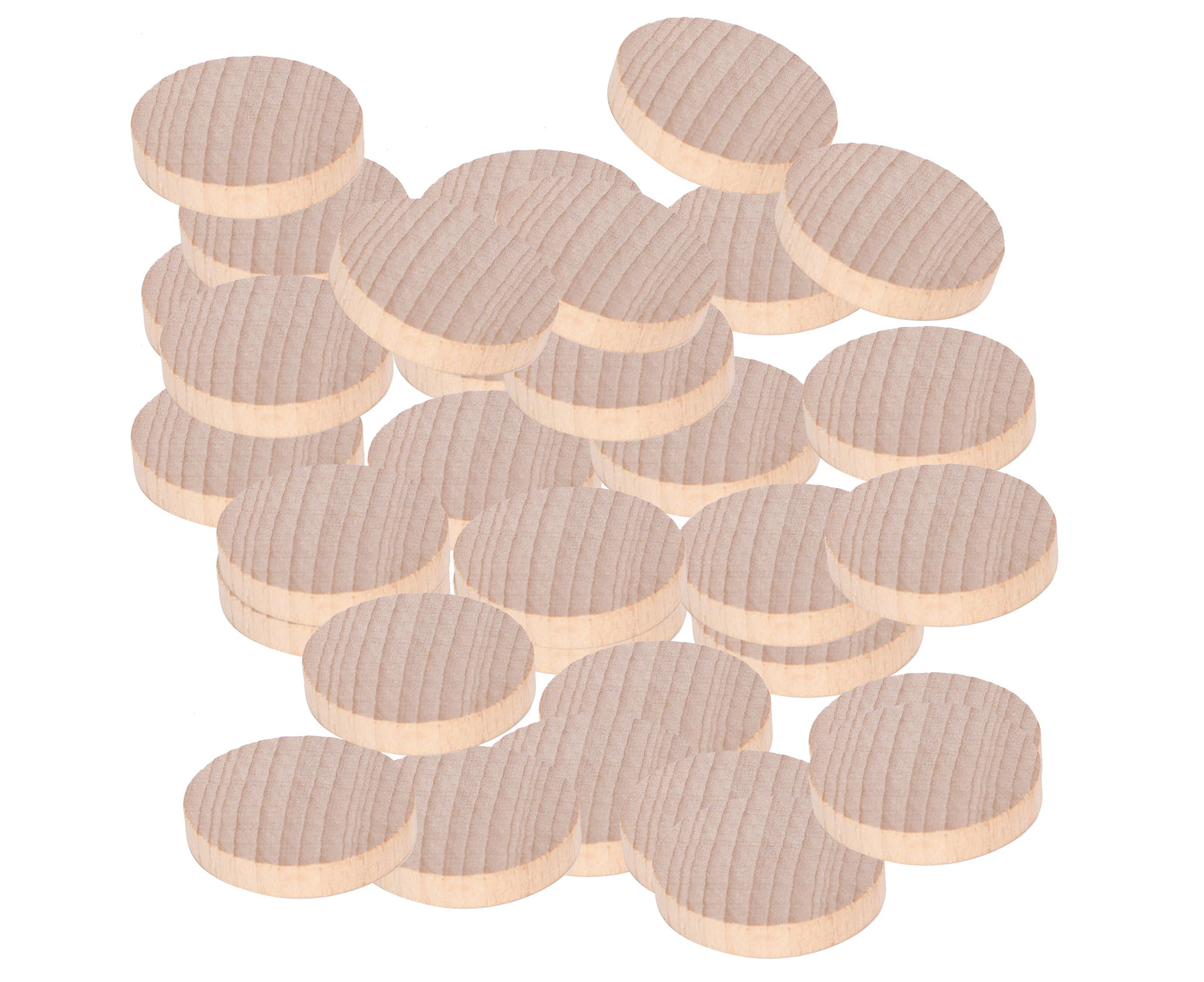 100Pcs Blank Wood Discs Wooden Crafts Diy Decoration Maker Handmade Accessories(3Cm )