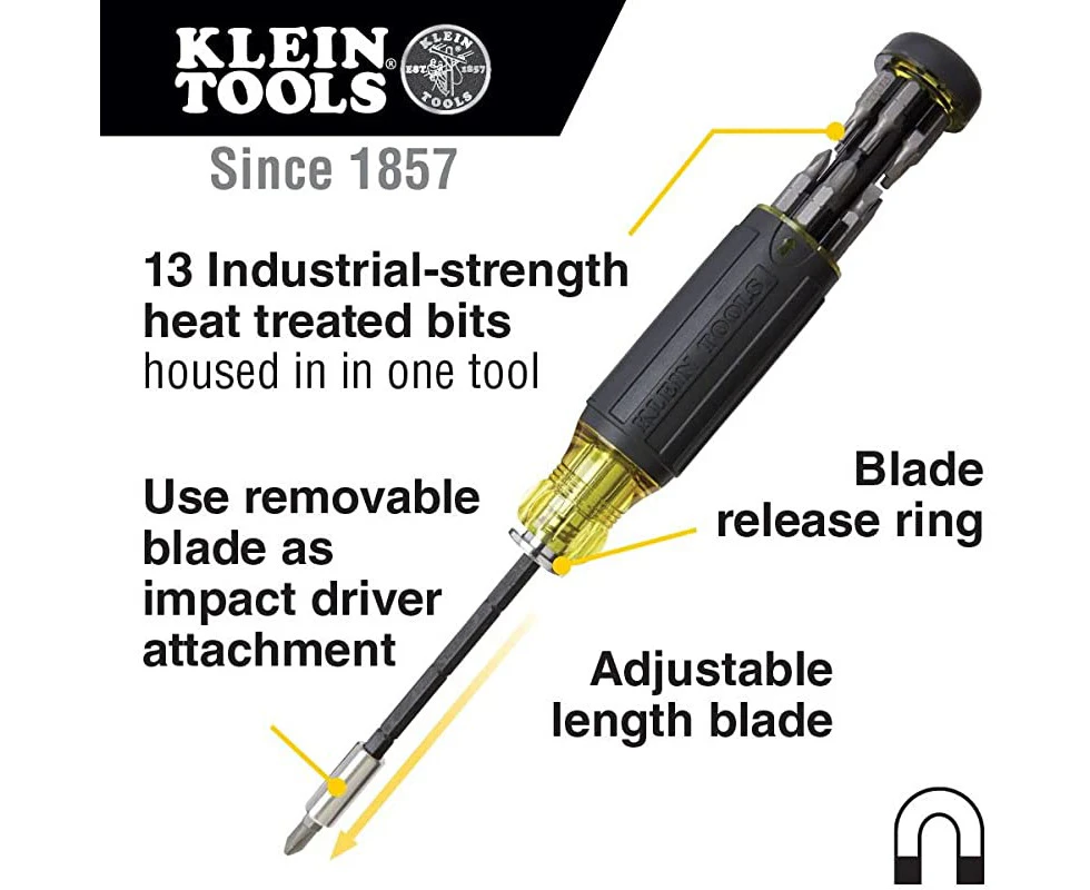 (14-in-1 Standard) - Klein Tools Multi-Bit Screwdriver