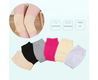 Anti-slip Solid Color Knitted Knee Sleeve Protector Unisex Elastic Leg Warmer-Rose Red - Rose Red