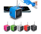 Bluebird TDV26 Mini Subwoofer Stereo Speaker TF Card FM Radio Music Player with Antenna-Black