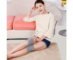 Anti-slip Solid Color Knitted Knee Sleeve Protector Unisex Elastic Leg Warmer-Rose Red - Rose Red