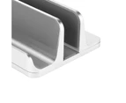 Vertical Laptop Stand Silvery Aluminum Alloy One Piece Molding Silicone Pad Regulable Base Laptop Computer Holder for Home
