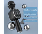 DS813 Handheld Microphone Versatile Sound Change Metal Bluetooth-compatible 5.0 Condenser Mic Music Player for Singing