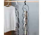 Sunshine 1 Set Clothes Hanger Space-saving No Punching Wall-mounted Strong Load-bearing Hanger Hook Household Supplies-Black