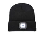 Unisex Led Beanie Hat With Light, Winter Knit Lighted Headlight Hats Headlamp Cap Led Lighted Wool Hat