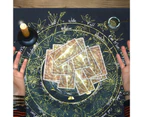 Tarot Tablecloth Herbs Flower Pattern Altar Cloth Alter Tarot Spread Top Cloth Blanket Wiccan Square Spiritual Tapestry for Tarot Divination Enthusiasts