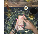 Tarot Tablecloth Herbs Flower Pattern Altar Cloth Alter Tarot Spread Top Cloth Blanket Wiccan Square Spiritual Tapestry for Tarot Divination Enthusiasts