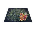 Tarot Tablecloth Herbs Flower Pattern Altar Cloth Alter Tarot Spread Top Cloth Blanket Wiccan Square Spiritual Tapestry for Tarot Divination Enthusiasts