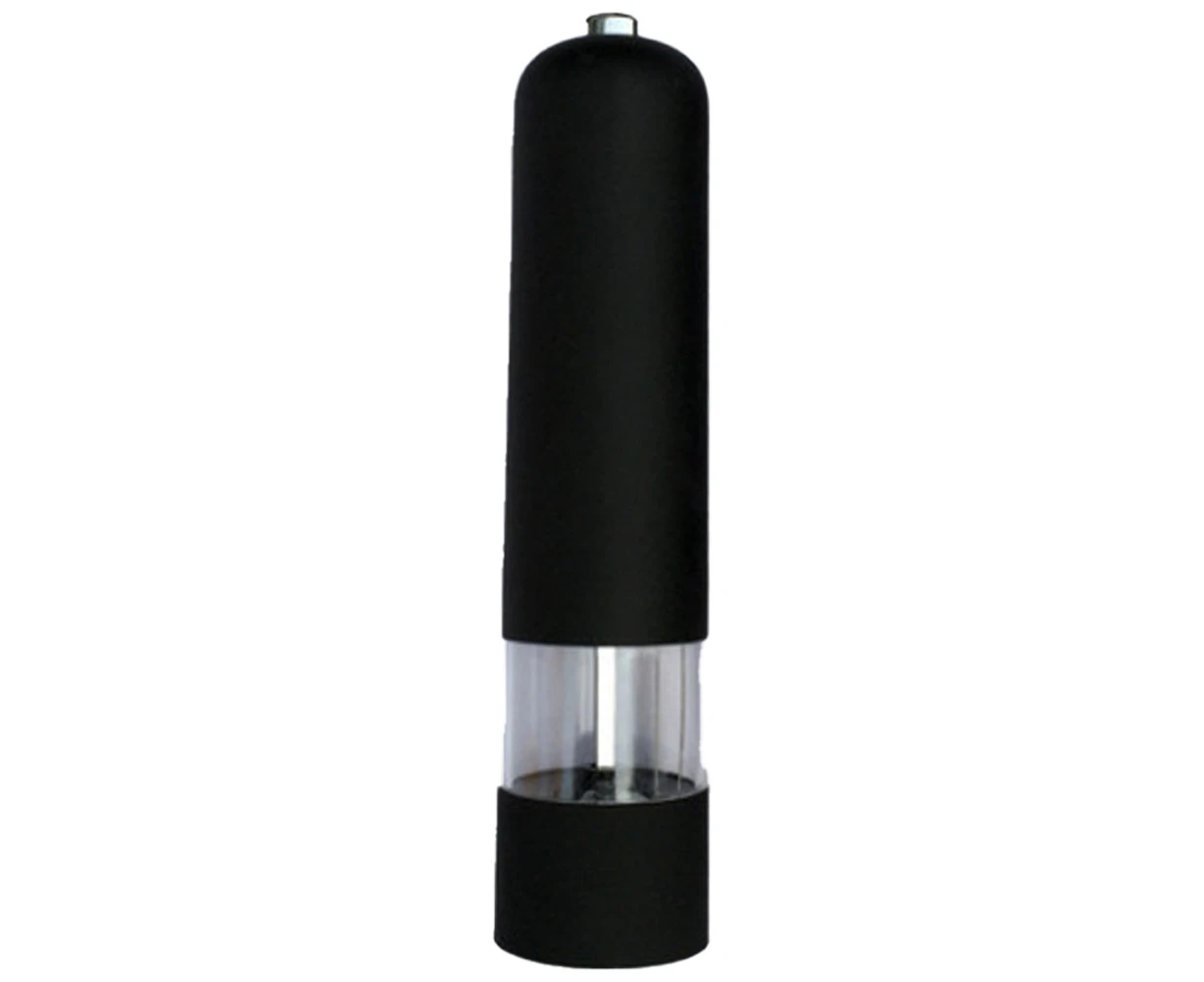 Electric Sea Salt & Pepper Mill and Shaker Set, Battery Powered with light and Adjustable,Pack of 2 black