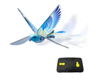 GEERTOP Kids Flying Remote Control Bird Toy with Bionic Flapping Wings-Blue