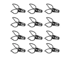 100Pcs Peach Binder Clips Hollowed Out Cute Style Sturdy Metal Multi Purpose Wire Binder Clips for Clothe Document Paper Black