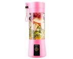 Polaris Portable Home USB Rechargeable 4-Blade Electric Fruit Extractor Juice Blender-Pink
