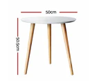 My Best Buy - Artiss Coffee Table Round Side End Tables Bedside Furniture Wooden Scandinavian - Free Postage