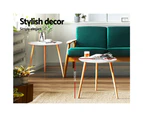 My Best Buy - Artiss Coffee Table Round Side End Tables Bedside Furniture Wooden Scandinavian - Free Postage