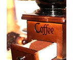 Vintage Manual Coffee Grinder Ceramic Conical Burr Portable Hand