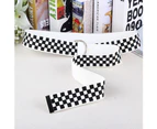 Casual Men Women Checkerboard Canvas D Ring Belt Plaid Waist Strap Waistband Red