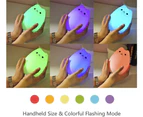 Cute Portable Silicone Led Night Light, Usb Rechargeable Kids Night Light With Warm White And 7 Color Breathing Modes