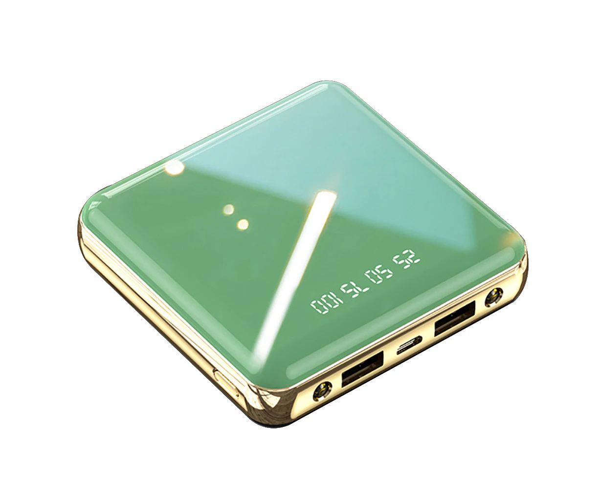 Bluebird 10000/20000mAh Portable Digital Display Mirror External Battery Phone Power Bank-Green