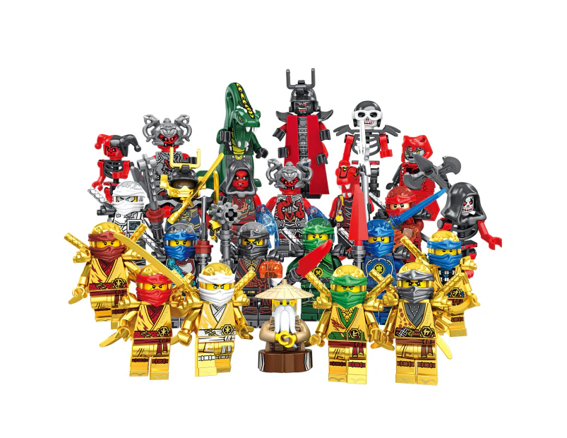 Set Of 24 Pcs Ninja Mini Figures Building Blocks Toys Kids Gifts Custom Mini Figures