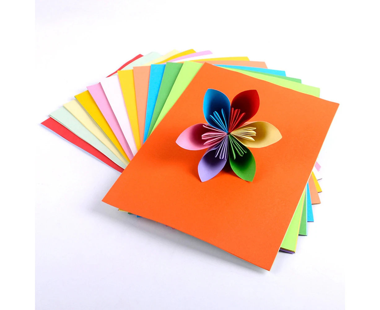 100Pcs Mix Color Multifunction A4 Crafts Arts Paper Office School Supplies