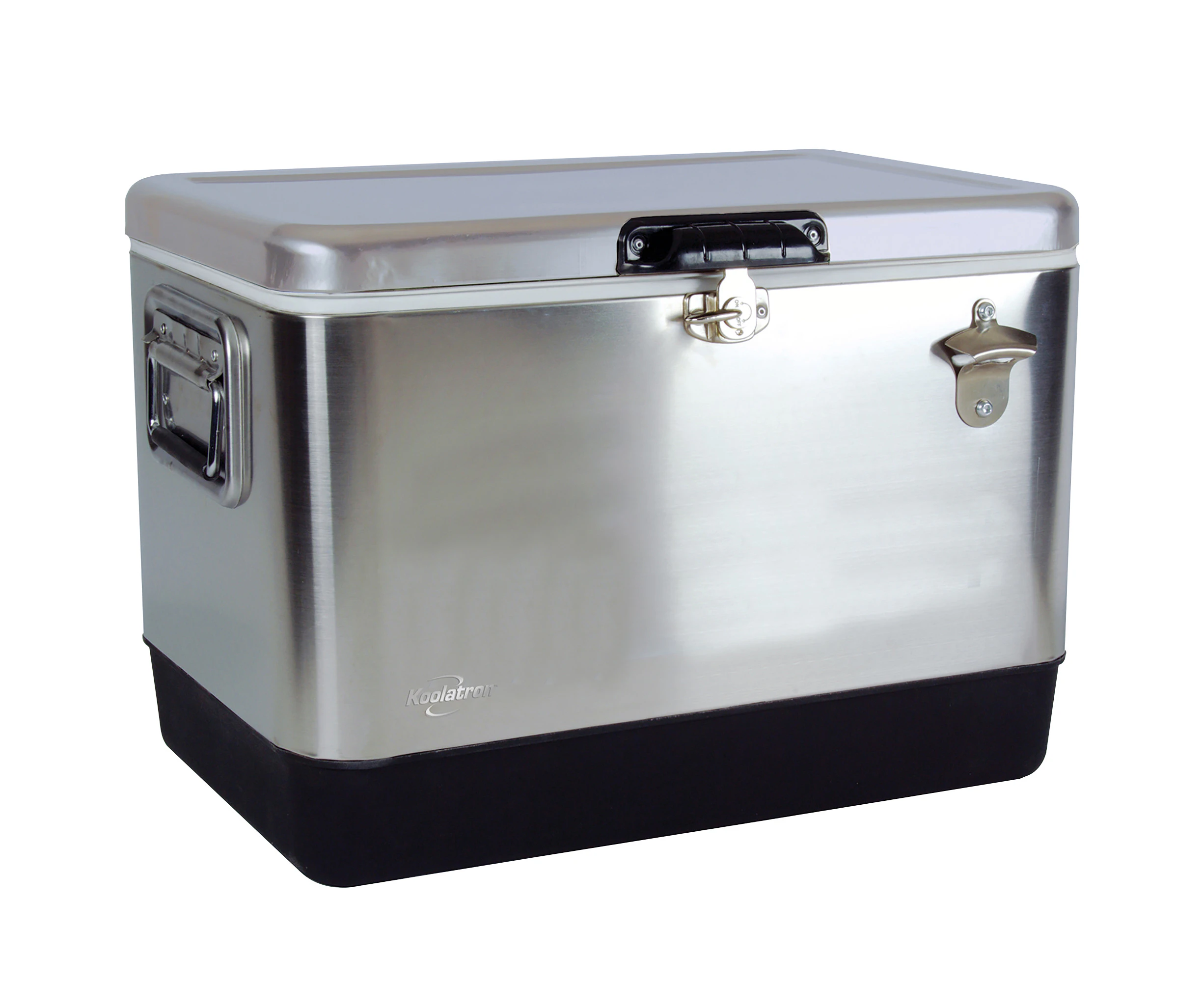 Koolatron Stainless Steel Ice Chest Cooler with Bottle Opener, 51L